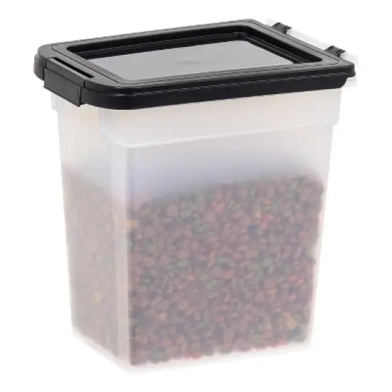 IRIS USA Pet Food Container w/ Sealed Top, Black image {7}