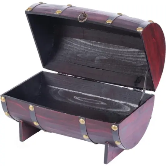 Wooden Wine Barrel Shaped Treasure Chest Vintage Decorative Wine Holder image {3}