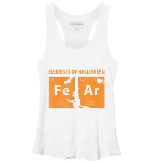 Women's Design By Humans Elements Of Halloween Tee (FeAr) Periodically By Luckyst Racerback Tank Top image {8}