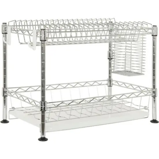 Darina Adjustable Dish Rack - HAC1000 - Chrome - Safavieh image {2}