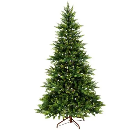 National Tree Company Pre-lit Feel Real Festive Fern Artificial Christmas Tree with Clear Lights image {5}