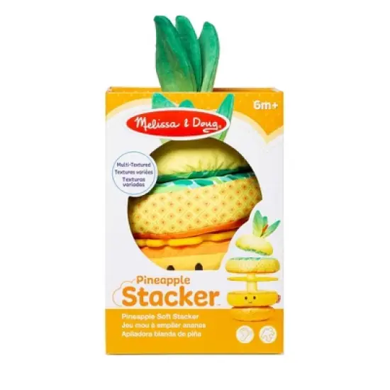 Melissa & Doug Multi-Sensory Pineapple Soft Stacker Infant Toy image {2}