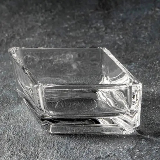 Slickblue Cristalline Interlocking Mini Glass Dish Set of 6 &ndash; Tapas & Appetizer Serving Dishes, Triangle/Diamond Design image {7}