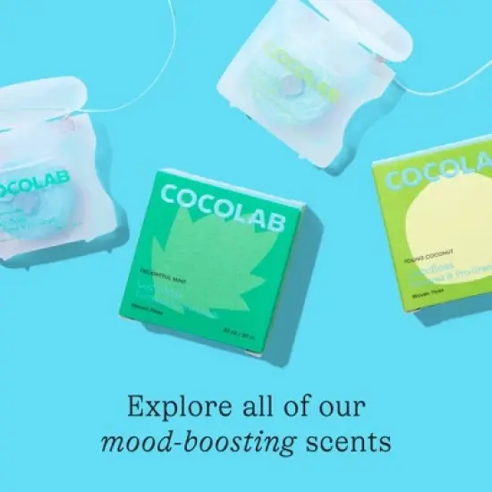 Cocolab Cocofloss Woven Expanding Dental Floss Refill - Young Coconut - 33yd/2pk image {7}