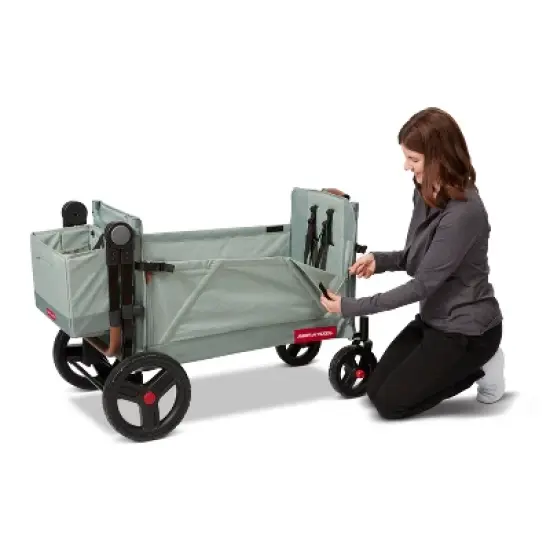 Radio Flyer Atlas Kid and Cargo Stroller Wagon - Sage image {8}