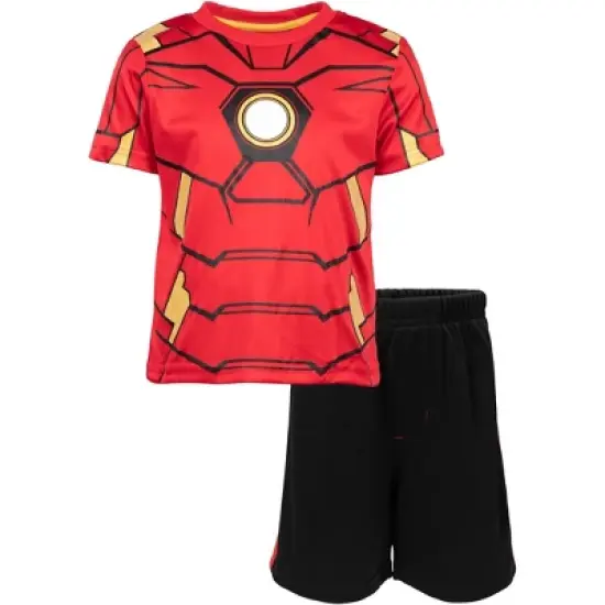 Marvel Avengers Captain America Iron Man Venom Hulk Cosplay Athletic T-Shirt and Shorts Outfit Set Toddler to Little Kid image {10}