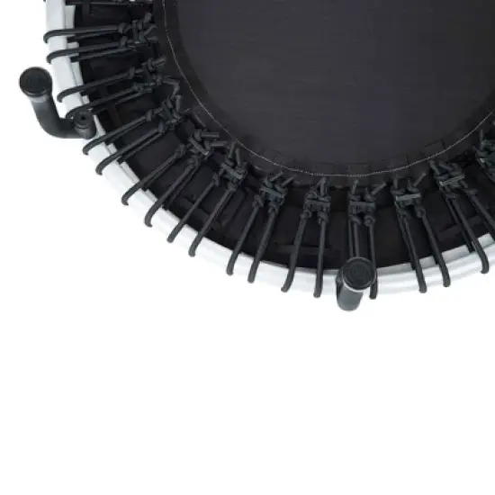 JumpSport 250 Durable Lightweight 35.5-Inch Cardio Workout Home Gym Fitness Mini Trampoline with Premium Bungees and Workout DVD, Pearl White image {3}