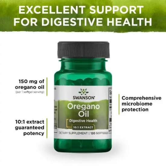 Swanson Premium Oregano Oil, Promotes Healthy Aging Functions, Helps Immune & Respiratory Function, Offers Antioxidant Defense, 150 mg (120 Softgels) image {3}