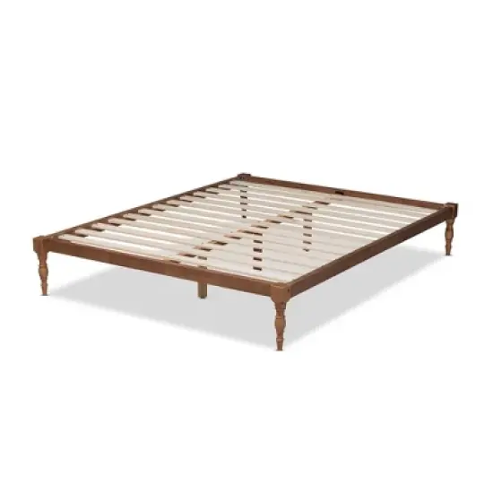 Iseline Finished Wood Platform Bed Frame - Baxton Studio image {6}
