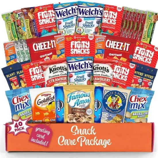 Snack Box Variety Pack (40 Count) Candy Gift Basket - College Student Care Package, Prime Food Arrangement Chips, Cookies, Bar's image {13}