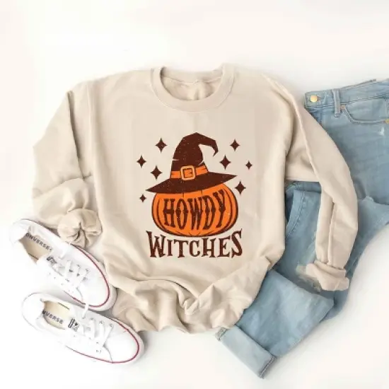 Simply Sage Market Women's Graphic Sweatshirt Howdy Witches Stars image {1}