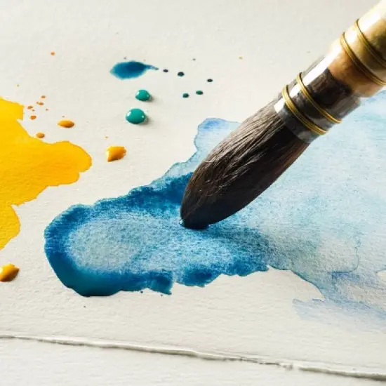 Magnani 1404 Portofino Hot Press 100% Cotton Watercolor Paper Pad, 20 Sheets, 140 lb, Acid-Free, UV Resistant, Deckled Edges, Vegan Sized Water Color image {2}