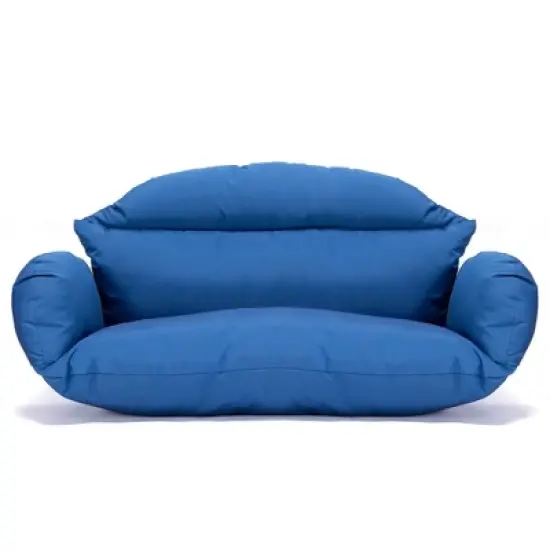 LeisureMod 2 Person Hanging Swing Chair Cushion Modern Soft Breathable Cotton Removable Zipper Cover, Machine Washable Cushions image {8}