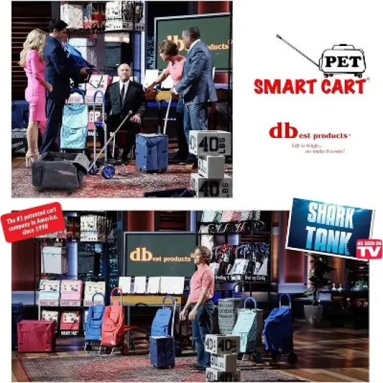 dbest products Pet Smart Cart Rolling Carrier with wheels soft sided collapsible Folding Travel Bag For Dogs & Cats - Airline Approved image {3}