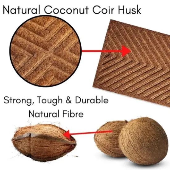 BirdRock Home Rubber Boot Tray with Coir Insert - 34''Lx14''W image {1}