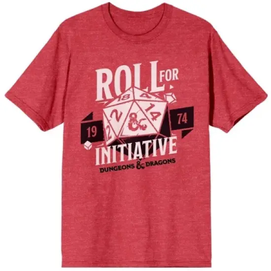 Dungeons & Dragons Roll For Initiative Juniors' Red Graphic Tee image {1}