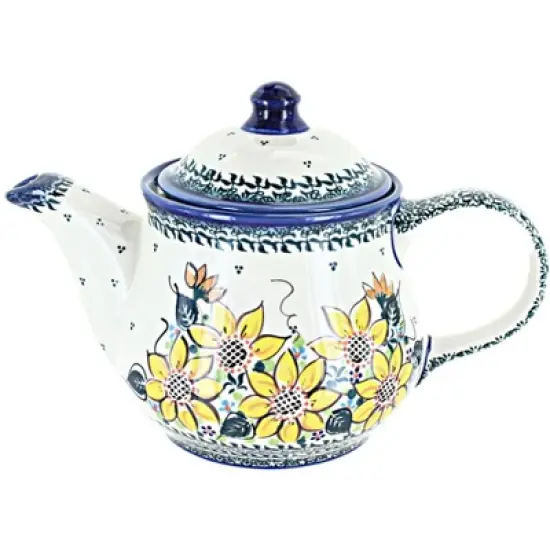 Blue Rose Polish Pottery CZ01 Galia Teapot image {1}