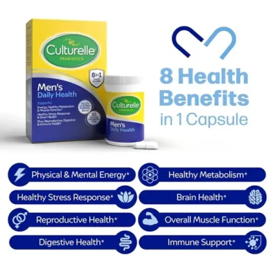 Culturelle Men's Daily Health Dietary Supplements Capsules - 30ct image {6}