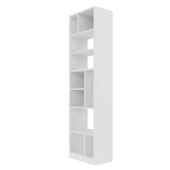 70.87" Valenca 10 Shelf Bookcase White - Manhattan Comfort image {3}
