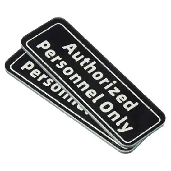 Unique Bargains Acrylic Self-Adhesive Decor Business Authorized Personnel Only Sign image {7}