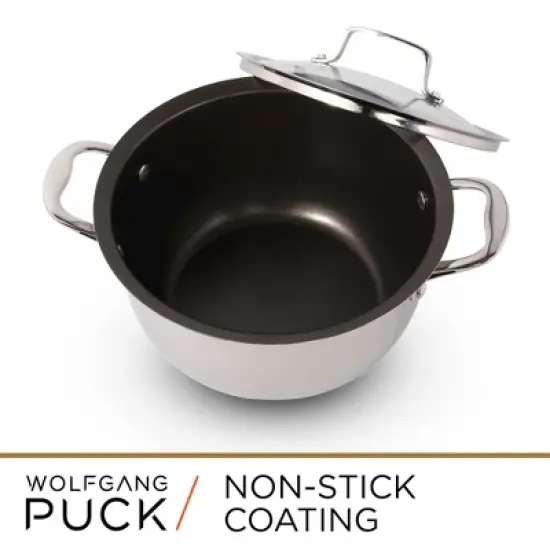 Wolfgang Puck 6-Piece Stainless Steel Pots and Pan Set; Scratch-Resistant Non-Stick Cookware image {1}