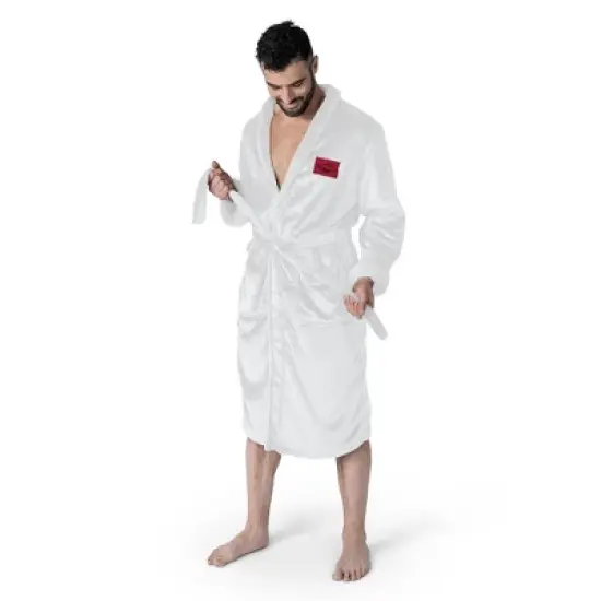 NCAA Arkansas Razorbacks White Out Silk Touch Robe Large/XLarge image {1}