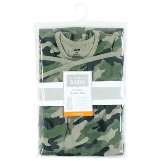 Hudson Baby Convertible Swaddle Sleep Sack, Camo image {1}
