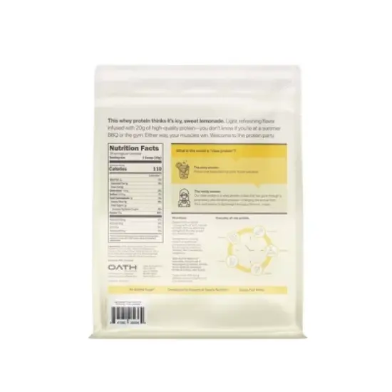Oath Nutrition Clear Whey Protein Powder - Frosty Lemonade - 18 Servings: Gluten-Free, 20g Protein image {1}