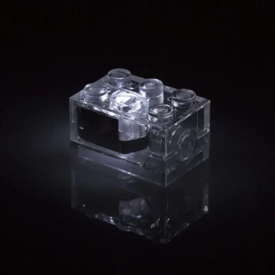 Big Bag of Bricks Light Up Building Bricks - Red, White, & Blue, 8 Pack image {2}