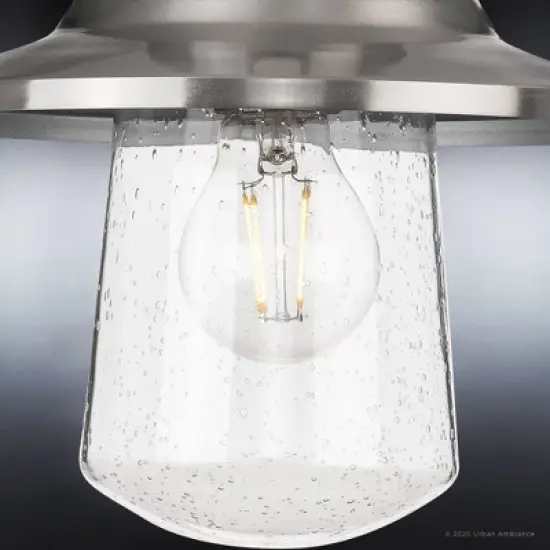 Urban Ambiance Luxury Coastal Outdoor Pendant 8''H x 9''W,  Stainless Steel Finish,  Santa-Ana Collection, UHP1324 image {5}