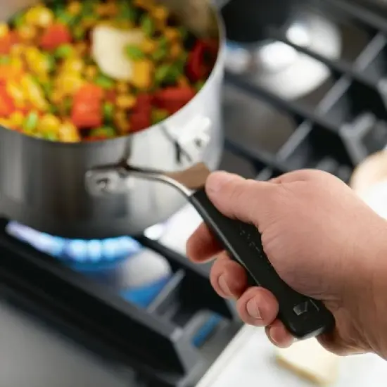 KitchenAid 2qt Stainless Steel Saucepan with Measuring Marks Light Silver image {3}