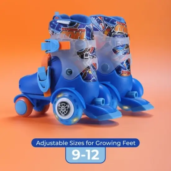 Hot Wheels Kids Trainer Skates - Light Up Wheels, ABEC 5 Bearings, Durable PVC Material image {2}