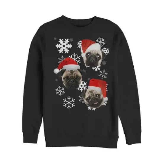 Men's Lost Gods Ugly Christmas Pug Sweatshirt image {6}