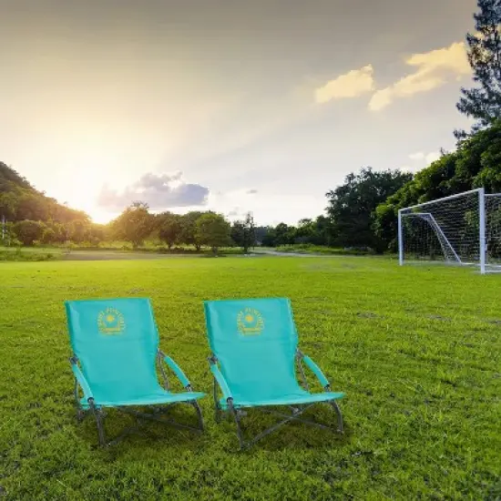 Maui and Sons Comfort Sling Back Bag Beach Camping Picnic Chair Teal image {6}