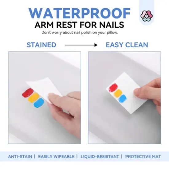 SAVILAND Arm Rest for Nails Tech Professional, Hand Rest for Nails Tech White Super-Comfort Big Nail Arm Restwith. image {3}