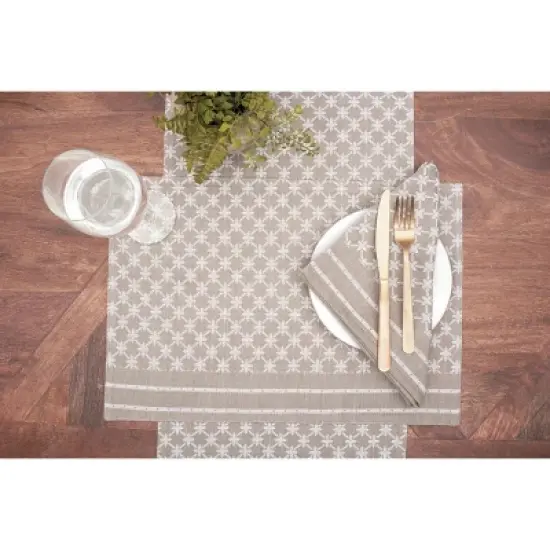 C&F Home Markle Jacquard Clay Cotton Woven Placemats Set of 6, 13" x 19" image {1}