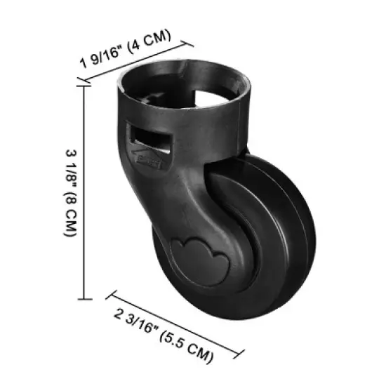 Byootique 2 Pack 2" Swivel Caster Wheels without Locking Brake for Makeup Case image {7}