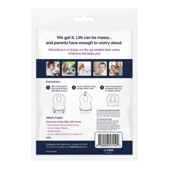 LinnieLou Disposable Baby Bibs - 10ct image {1}