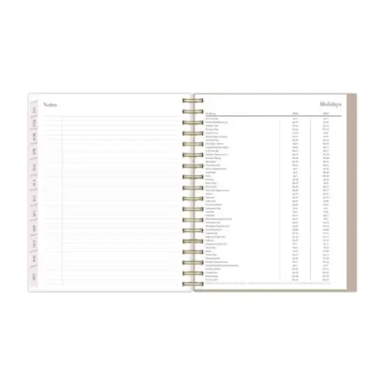 Blue Sky Rachel Parcell Daily/Monthly Planning Calendar 7"x9" Ella Tan Clear Pocket Cover image {10}
