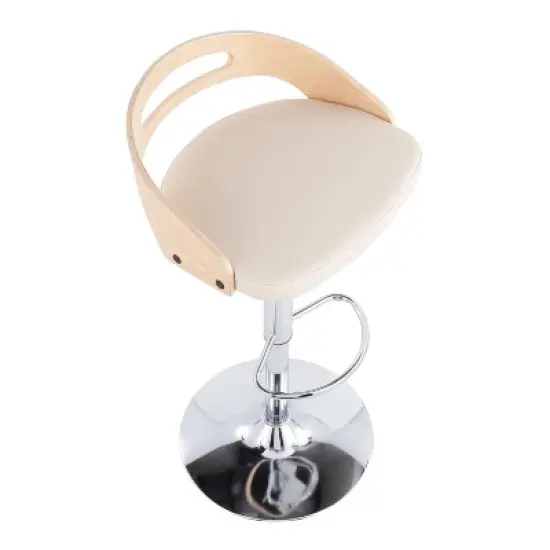 Set of 2 Cassis Mid-Century Modern Adjustable Barstool - LumiSource image {5}