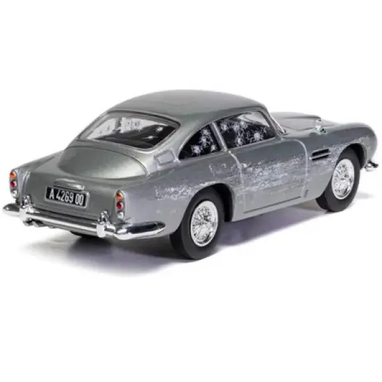 Aston Martin DB5 RHD (Right Hand Drive) Silver (Damaged) James Bond 007 "No Time To Die" (2021) Movie Diecast Model Car by Corgi image {1}