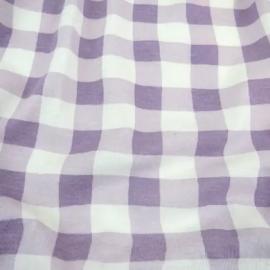 Honest Baby Organic Cotton Changing Pad Cover - Painted Buffalo Check Purple image {2}