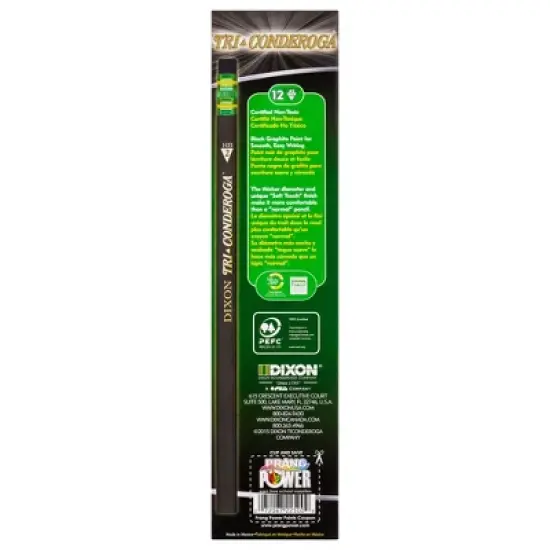 Ticonderoga&reg; Tri-Conderoga&trade; 3-Sided Pencils with Sharpener, 12 Per Pack, 2 Packs image {3}