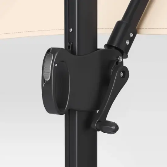 11'x11' Offset Patio Umbrella Tan - Black Pole - Threshold&trade; image {3}