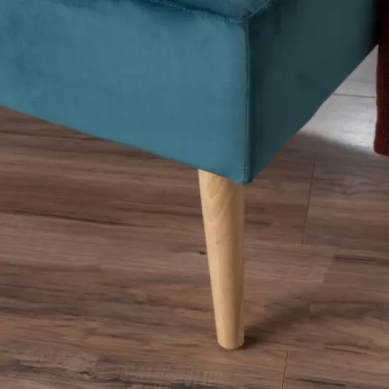 Omry New Velvet Ottoman - Dark Teal - Christopher Knight Home image {3}