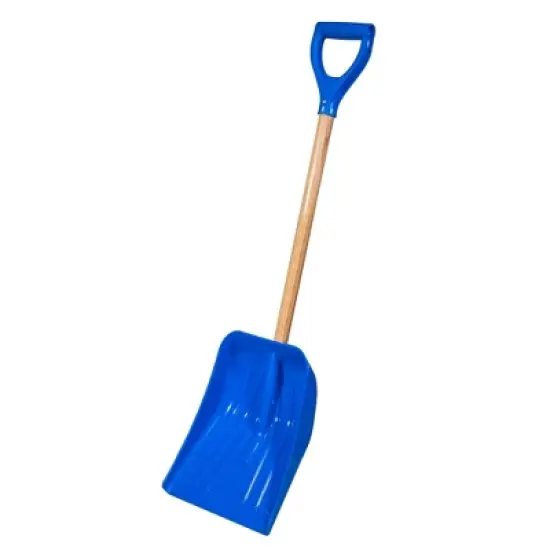 FARM-TUFF Durable Car and Trunk Multipurpose Shovel with Ash Hardwood Handle and Non Stick Plastic Blade, Blue, 10in image {5}