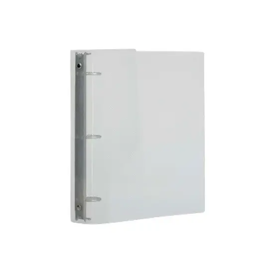 JAM Paper Standard 1.5" 3-Ring Flexible Poly Binder Clear Glass Twill 762T15CL image {1}