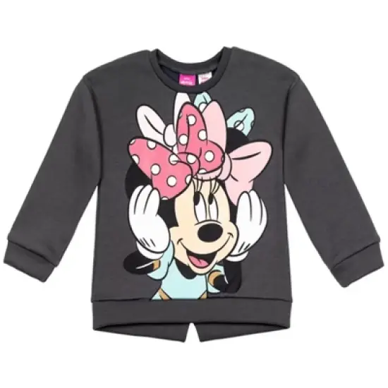 Disney Minnie Mouse Fleece Pullover Sweatshirt Pants Set Gray image {1}