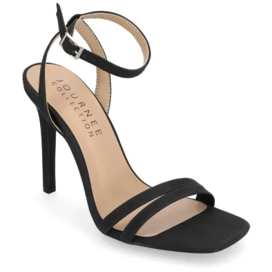 Journee Collection Womens Yevva Ankle Strap Stiletto Open Toe Pumps image {9}