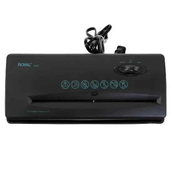 Royal&reg; JS55 5-Sheet Crosscut Shredder with Basket in Black image {1}